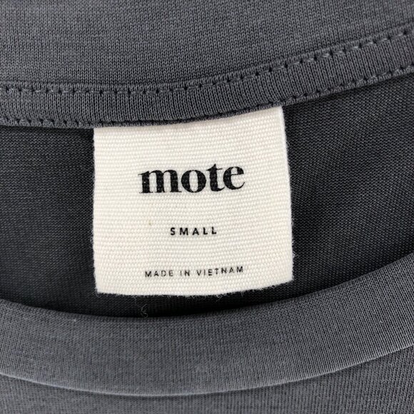 Mote Top Womens Small Gray Modal Blend High Low Pleated Sleeveless Stretch Knit - Picture 5 of 9